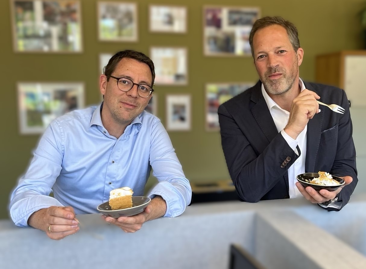 Dick Boddeus (Nationaal Groenfonds) en Mark van der werf (STOWA)